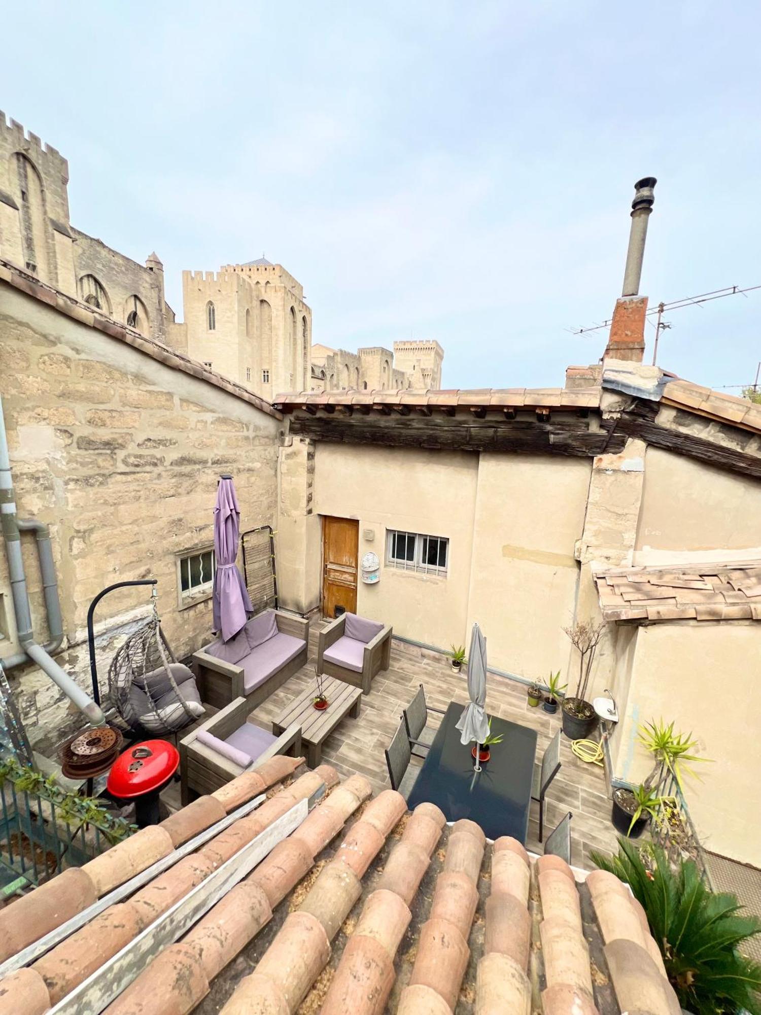 Renove, Vue Sur Palais Des Papes, Terrasse Et Wifi Troisieme Etage Apartment Avignon Luaran gambar
