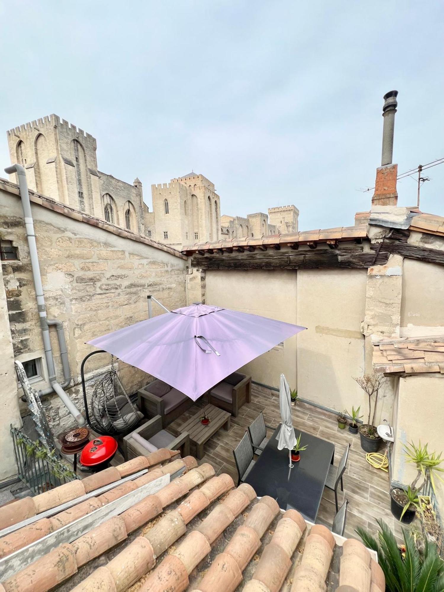 Renove, Vue Sur Palais Des Papes, Terrasse Et Wifi Troisieme Etage Apartment Avignon Luaran gambar